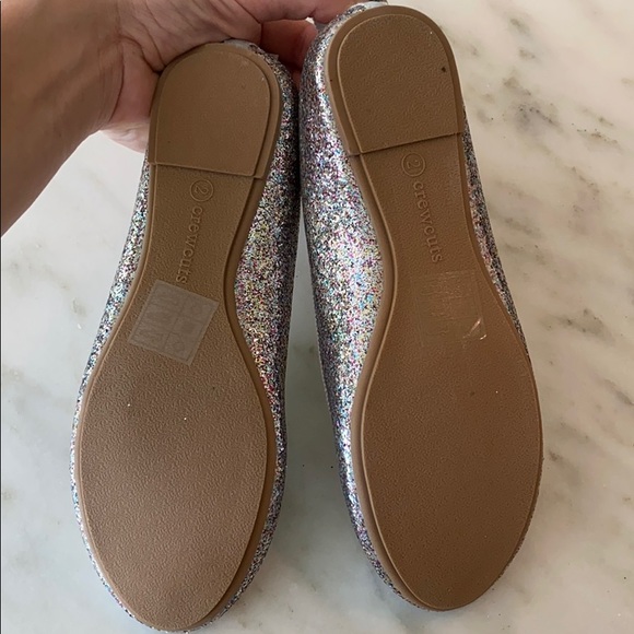 Crewcuts silver glitter ballet flats - Picture 3 of 6